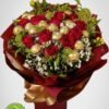 chocolate bouquet, ferrero arrangement, ferrero bouquet, rose and ferrero, roses, local roses, rose bouquet, bennies flowers