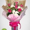 fuchsia pink roses, fuchsia pink rose bouquet, pink roses, pink rose bouquet, bouquet, rose bouquet, bennies flowers