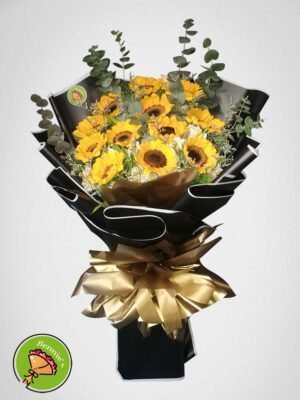 sunflower bouquet, 1 dozen sunflower, bennies flowers