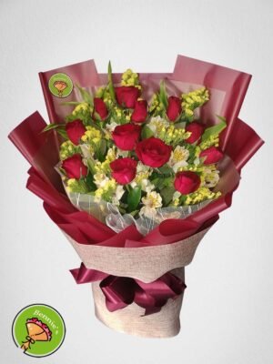 red rose bouquet, rose bouquet, elegant bouquet, bennies flowers