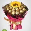 chocolate bouquet, ferrero bouquet, sunflower arrangement